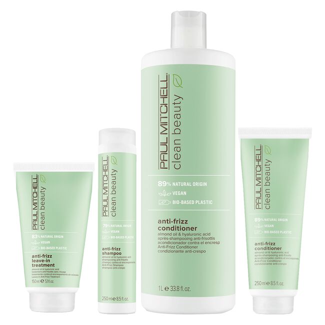 Clean Beauty Anti-Frizz Shampoo, Conditioner, Treatment
