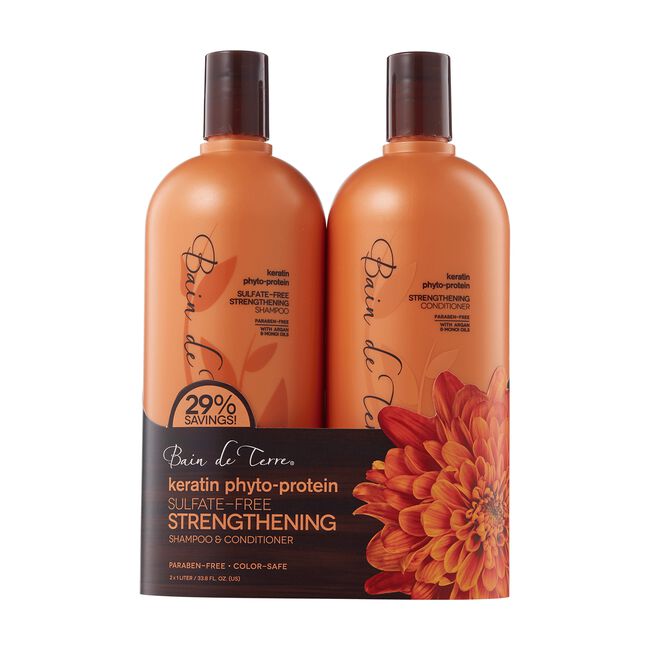 Keratin Photo-Protein Shampoo, Conditioner Liter Duo
