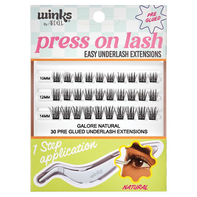 Winks Press on Lash 30 pc Natural + Applicator