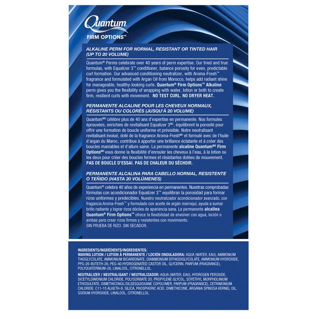 Quantum Firm Options Alkaline Perm for Normal, Resistant or Tinted Hair
