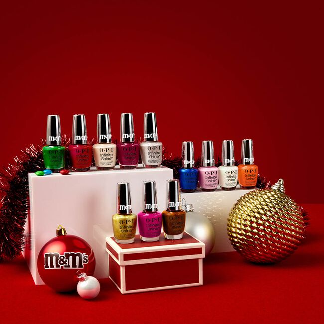OPI x M&M's Infinite Shine Stock-In-Box