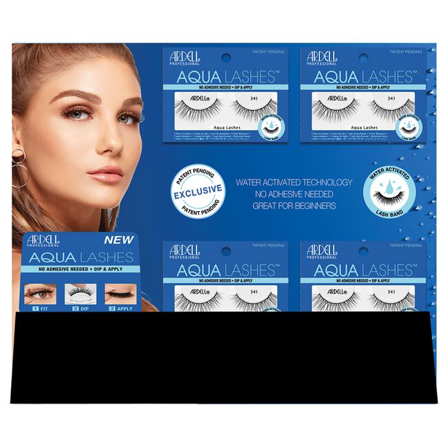 Aqua Water Activated Strip Lashes - 16 Piece Display