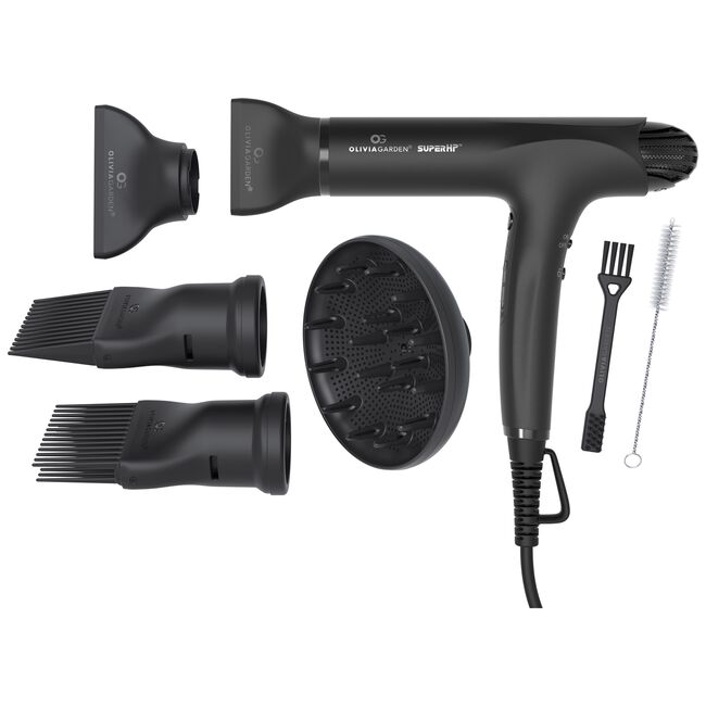 Black SuperHP High Performance Professional Hair Dryer