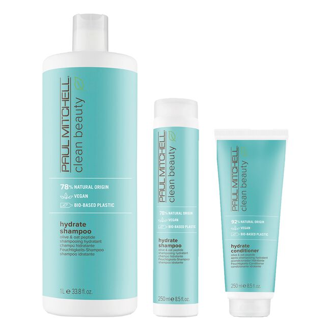 Clean Beauty Hydrate Shampoo, Conditioner
