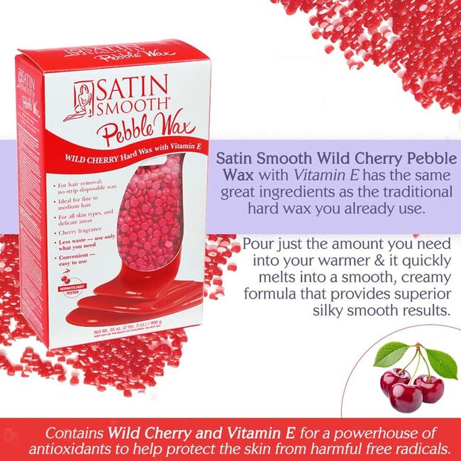 Pebble Hard Wax - Wild Cherry with Vitamin E