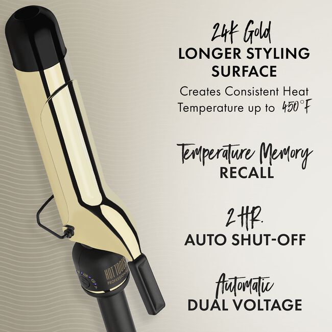 24K Gold Barrel 1.5 Inch Curling Iron