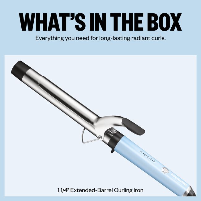 Iced Blue Nano Titanium 1.25 Inch XL Barrel Curling Iron