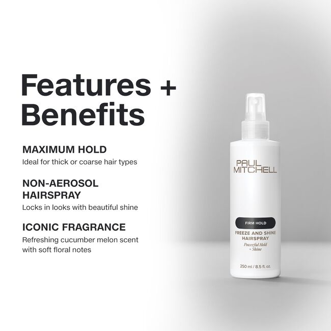 Freeze and Shine Hairspray 50% VOC