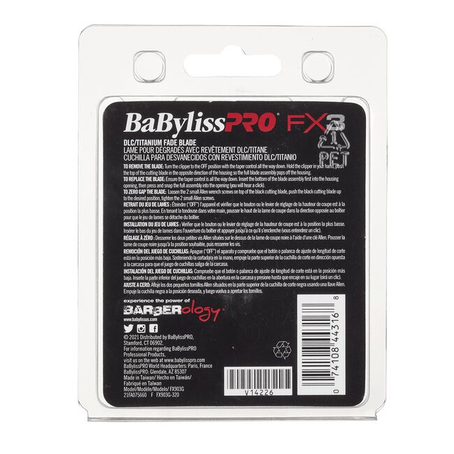 FX3 Clipper Titanium Fade Blade