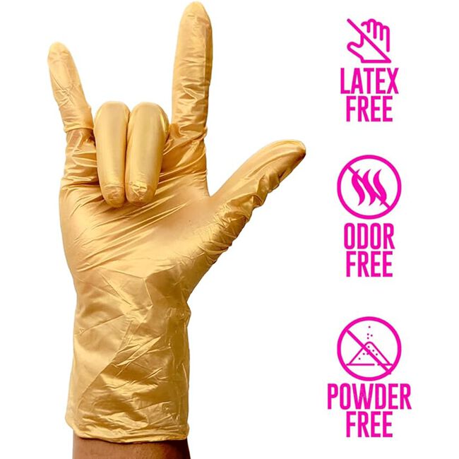 Large Golden Glow Nitrile Gloves