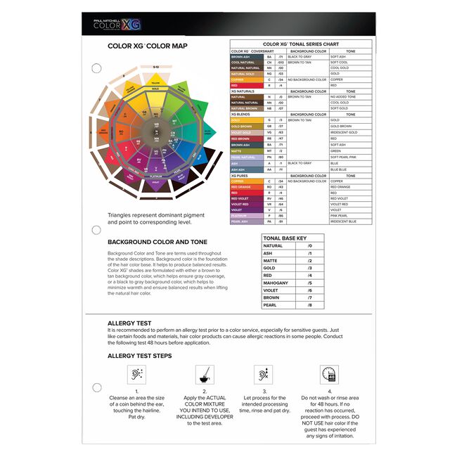 Color XG CoverSmart Truffles Swatch Book Page & Educational Insert