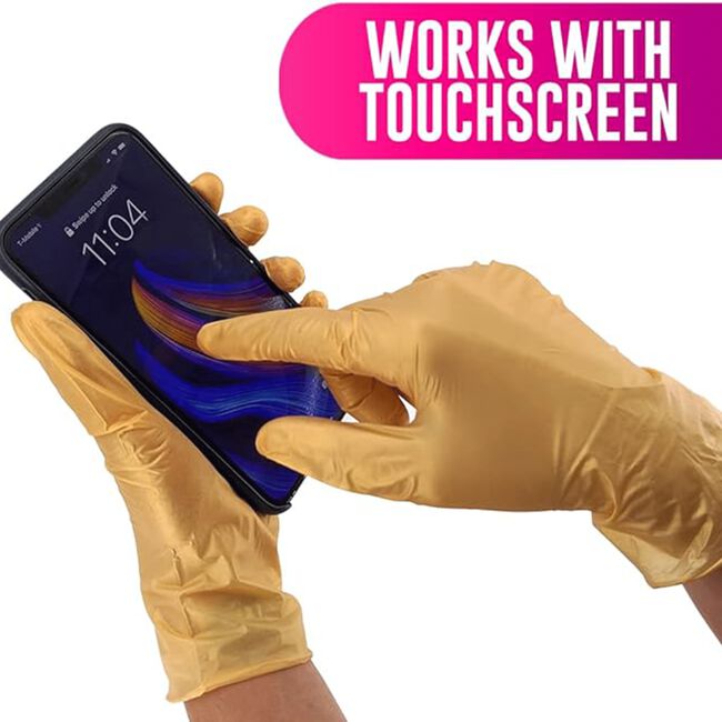 Medium Golden Glow Nitrile Gloves