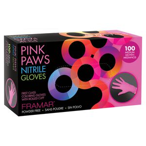 Pink Paws Nitrile Gloves