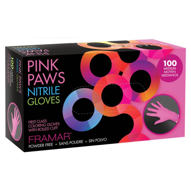 Pink Paws Nitrile Gloves