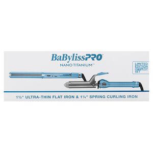 Nano Titanium 1.5 Inch Ultra Thin Flat Iron & 1.25 Inch Curling Iron Duo