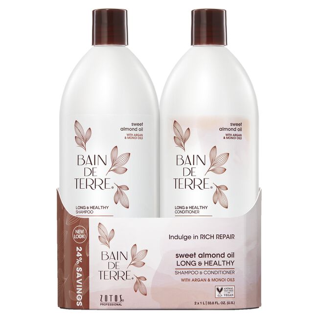 Sweet Almond Oil Long & Healthy Liter Duo