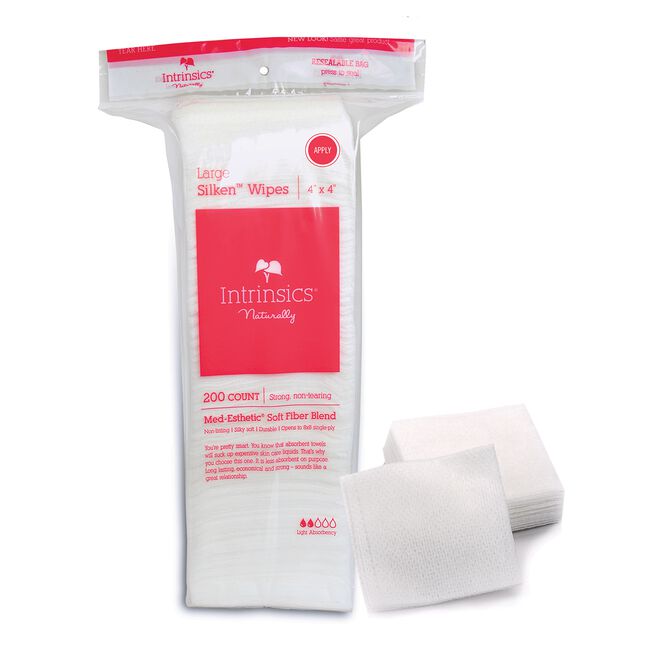 Large Silken Wipes, 4 Inch x 4 Inch - 200 Count
