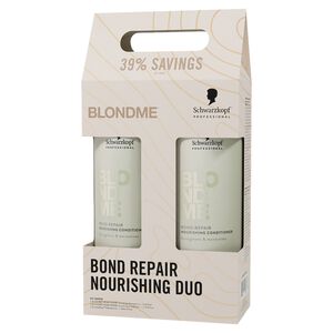 BlondMe Bond Repair Nourishing Shampoo & Conditioner Liter Duo