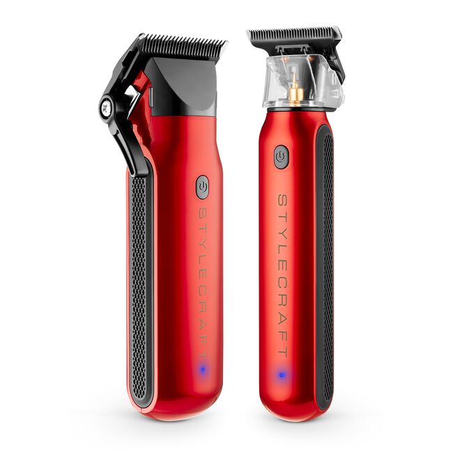 Red Compact Cordless Clipper & Trimmer Set