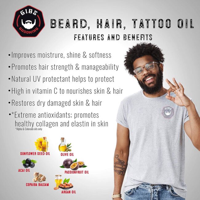 Alpha Male Beard, Hair & Tattoo Oil
