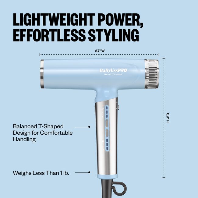 Iced Blue Nano Titanium Light Ionic Dryer
