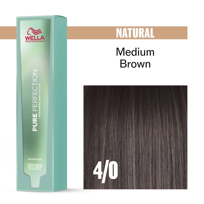 4/0 Natural Medium Brown Pure Perfection Permanent Hair Color