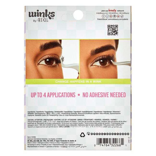 Winks Press on Lash 30 pc Natural + Applicator