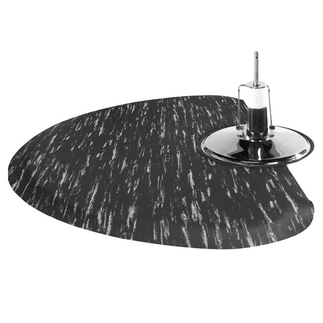 Black Marbleized Half-Circle Mat