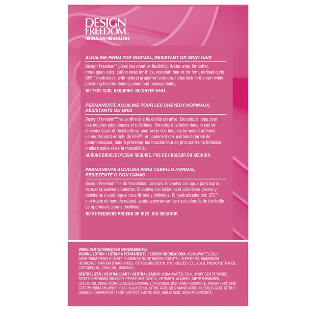 Design Freedom Regular Alkaline Perm for Normal, Resistant or Gray Hair