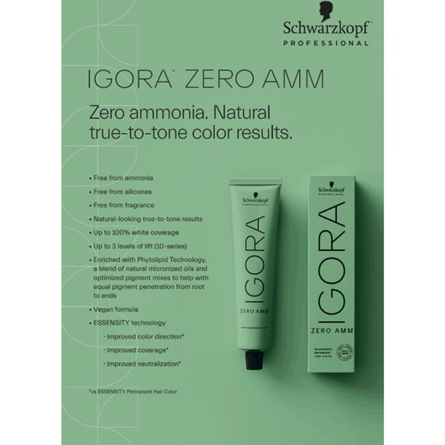 4-0 Medium Brown Natural IGORA Zero Amm No Ammonia Permanent Color Creme