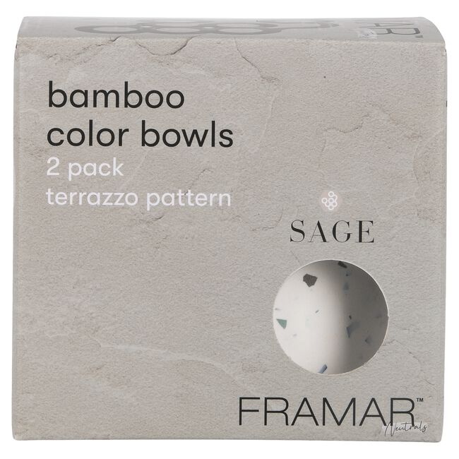Terrazzo Pattern Neutrals Sage Bamboo Color Bowls