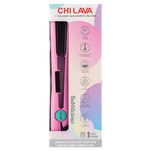 Bubblicious Pink Volcanic Lava 1 Inch Hairstyling Iron