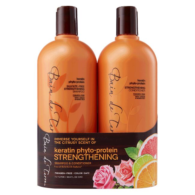 Keratin Phyto-Protein Shampoo, Conditioner Liter Duo