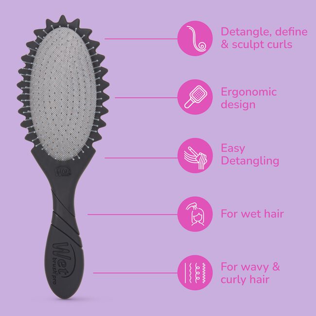 Black Curl Shaper Detangler Brush
