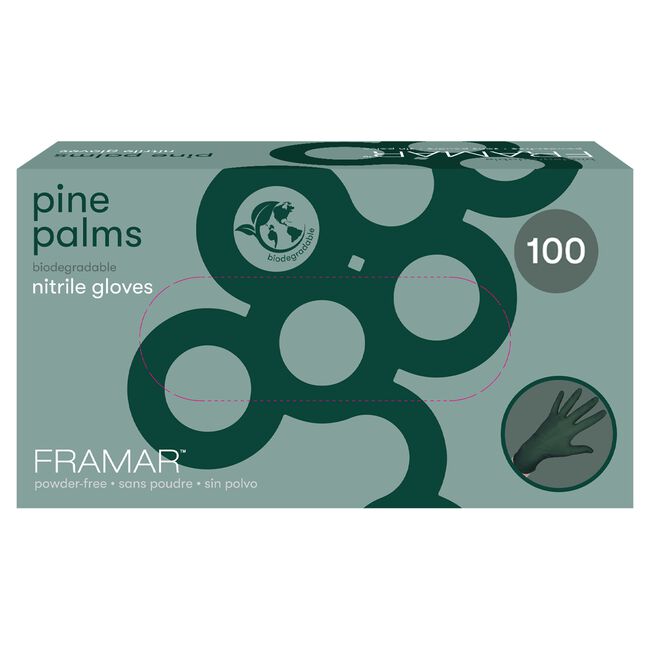 Large Pine Palms Nitrile Gloves