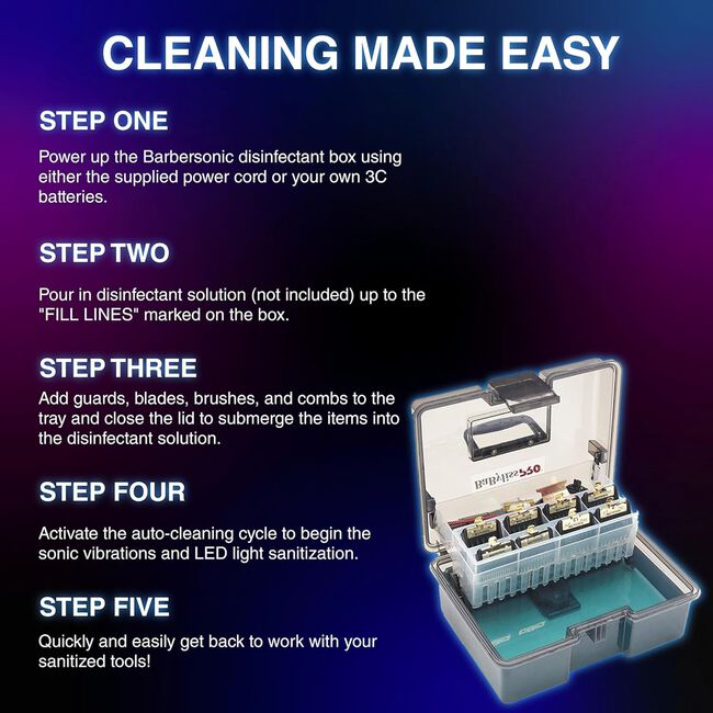 Barbersonic Professional Disinfectant Solution Box