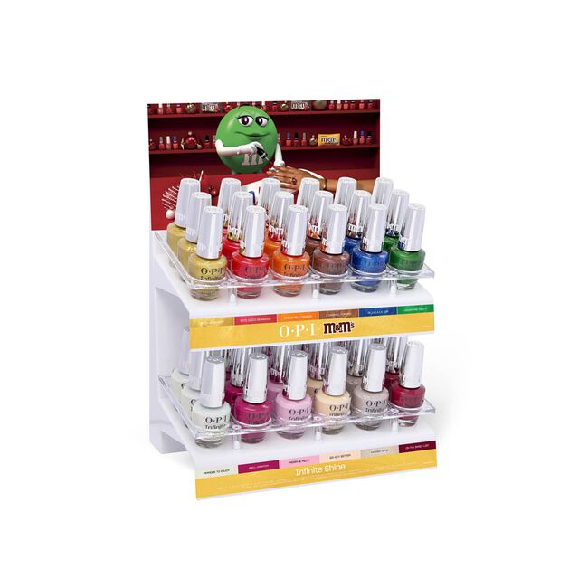 OPI x M&M's Infinite Shine Stock-In-Box