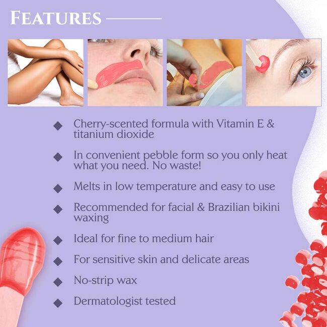 Pebble Hard Wax - Wild Cherry with Vitamin E