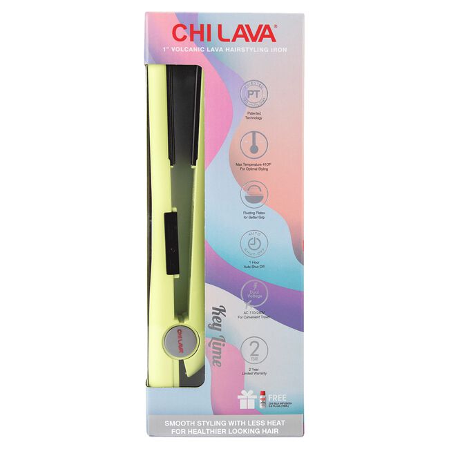 Key Lime Green Volcanic Lava 1 Inch Hairstyling Iron