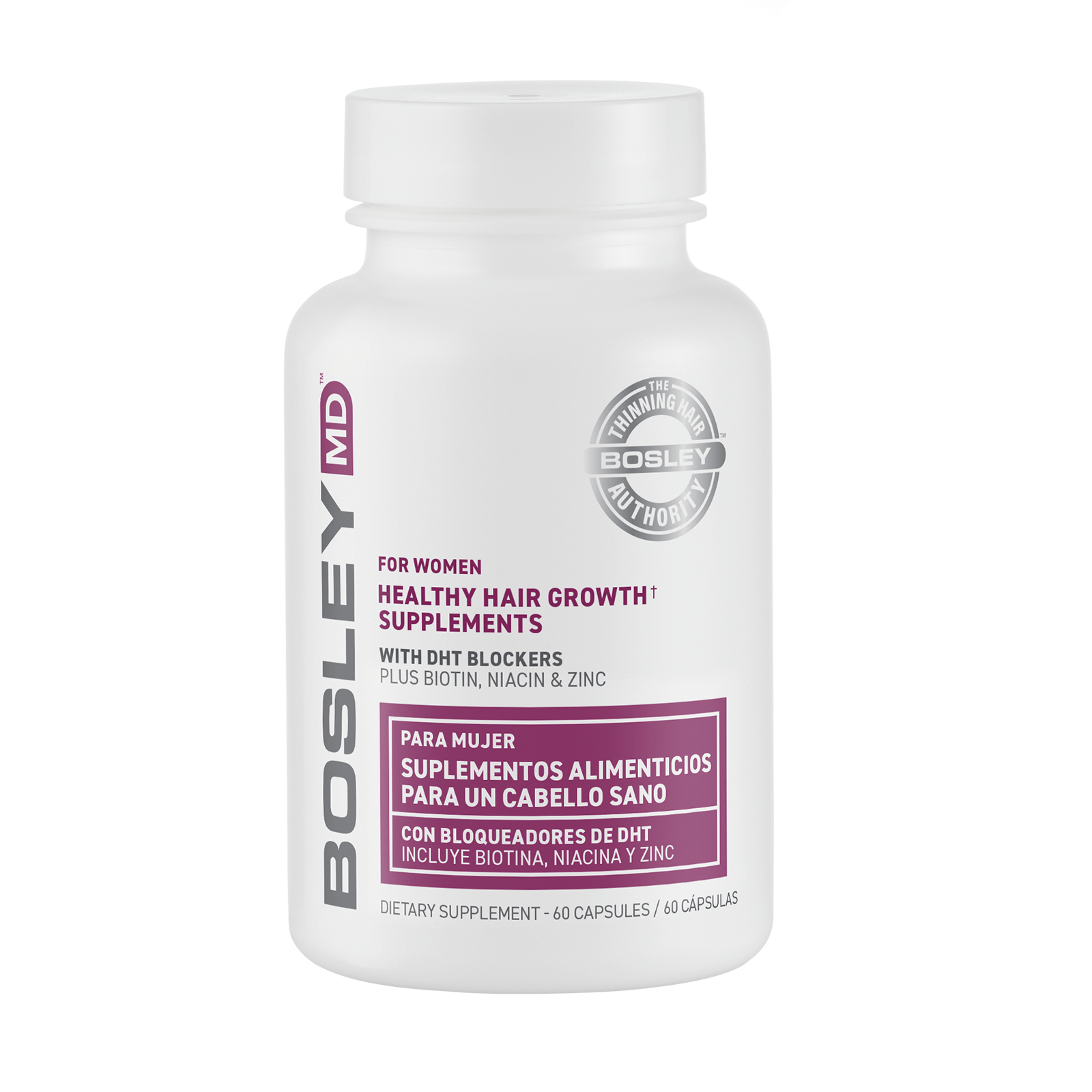 Healthy Hair Growth Supplement for Women - 60 Count - Bosley Professional | CosmoProf Healthy Hair Growth Supplement for Women - 60 Count - Bosley Professional | CosmoProf