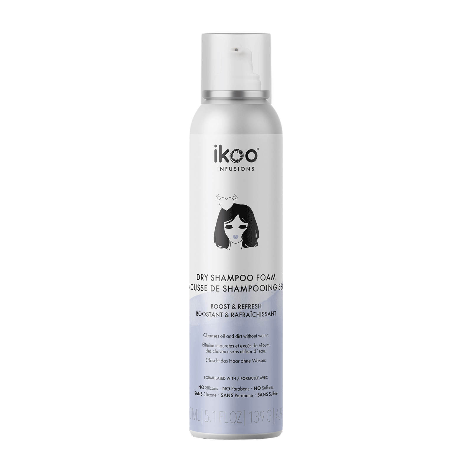 Dry Shampoo Foam Boost & Refresh ikoo CosmoProf