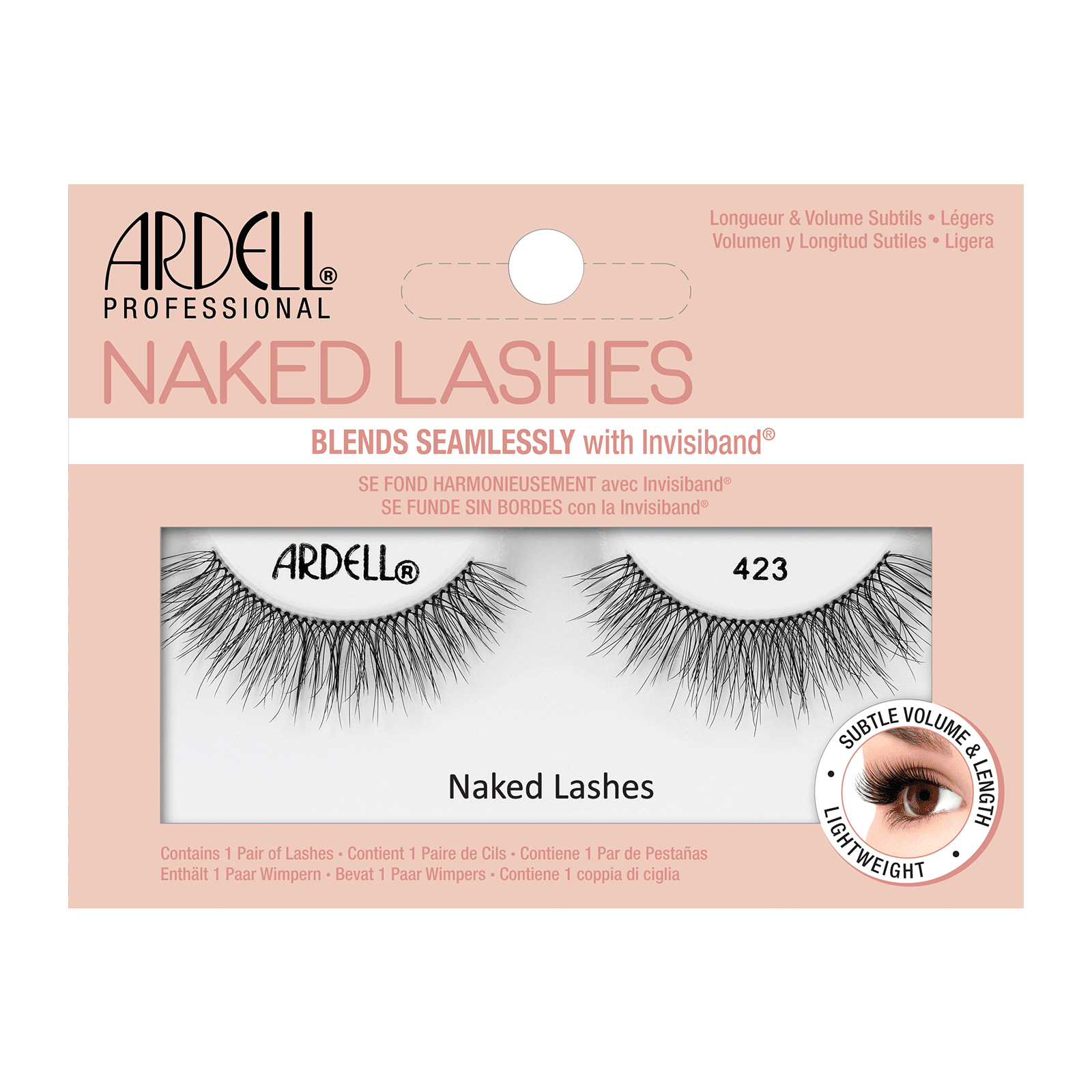 Multipack Naturals False Lashes with Invisiband, Naked 