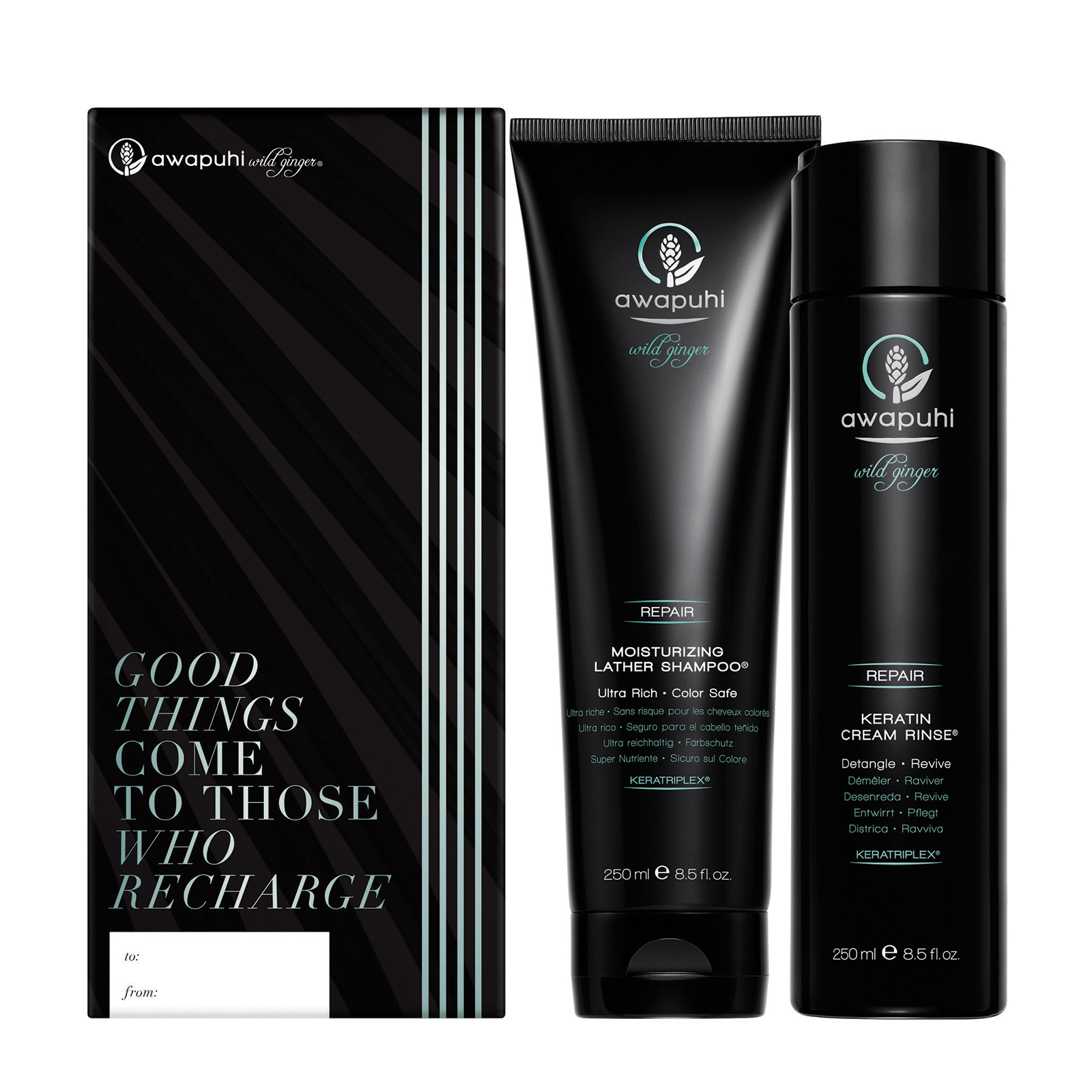 Awapuhi Wild Ginger Moisturing Shampoo Keratin Cream Rinse John Paul Mitchell Systems Cosmoprof