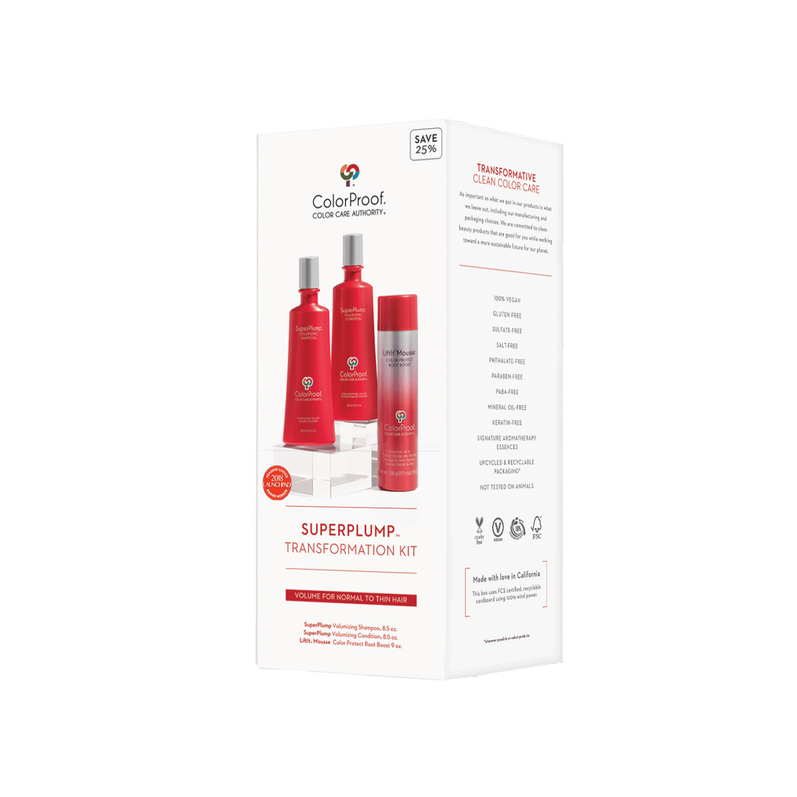 Superplump Volumizing Shampoo Conditioner Foam Mousse Colorproof Cosmoprof
