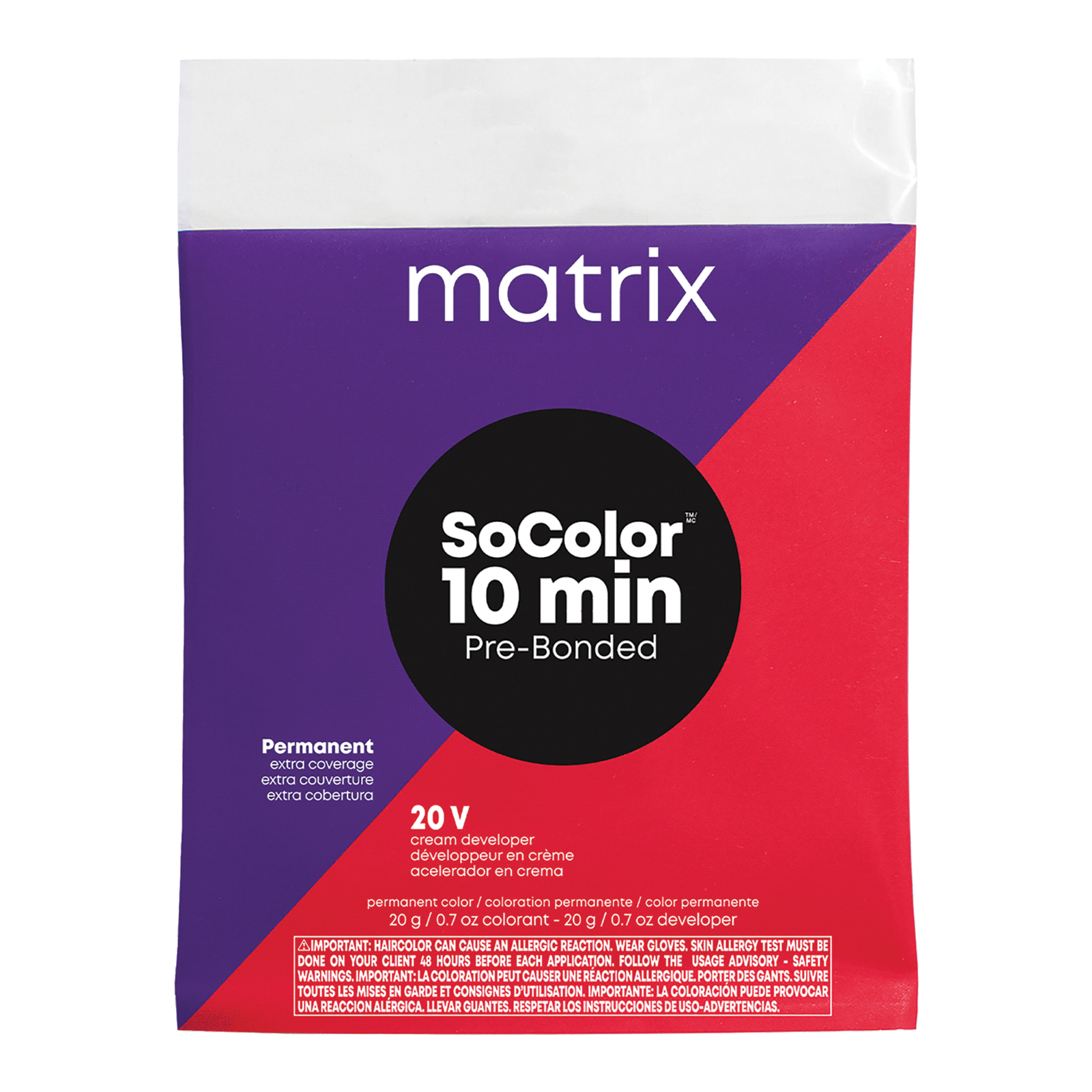 SoColor 10 Minute Permanent Color + Developer Packettes - Matrix | CosmoProf