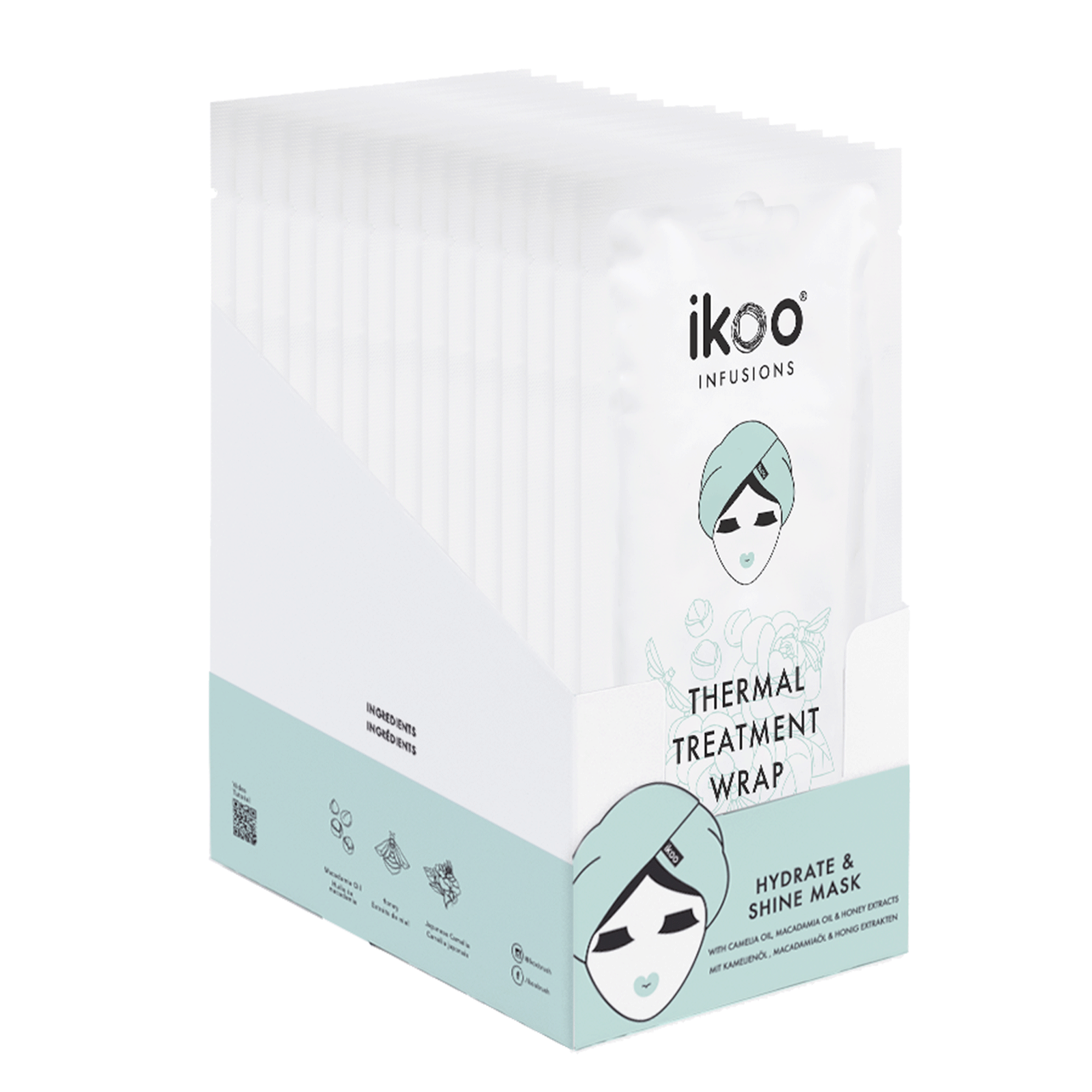 Thermal Treatment Wrap Hydrate & Shine 15-Count - ikoo | CosmoProf Thermal Treatment Wrap Hydrate & Shine 15-Count - ikoo | CosmoProf