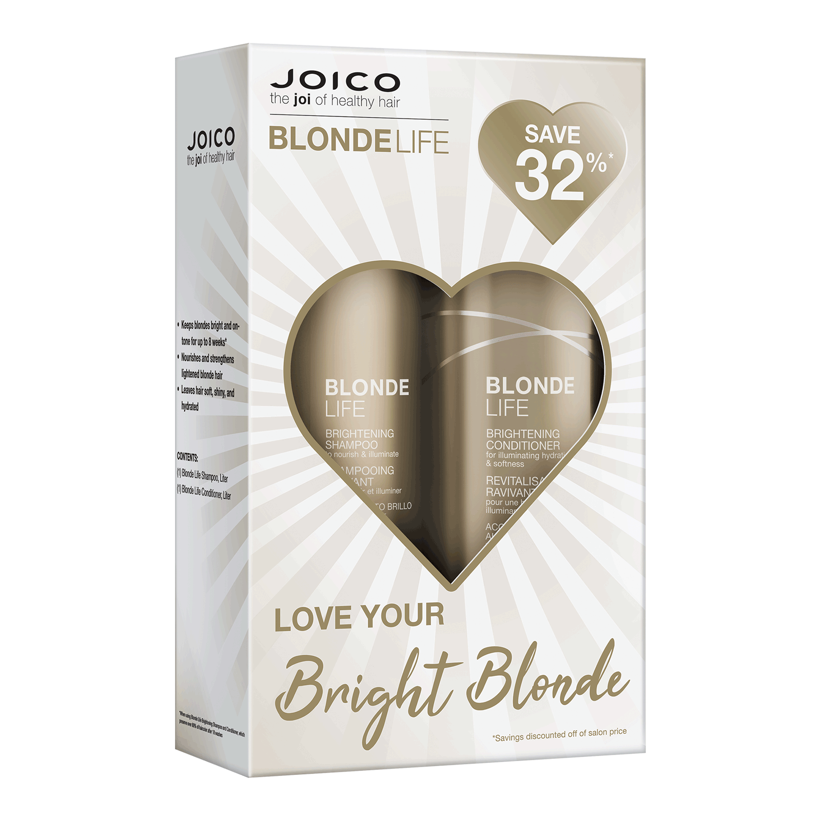 Blonde Life Brightening Shampoo, Conditioner Liter Duo - Joico | CosmoProf
